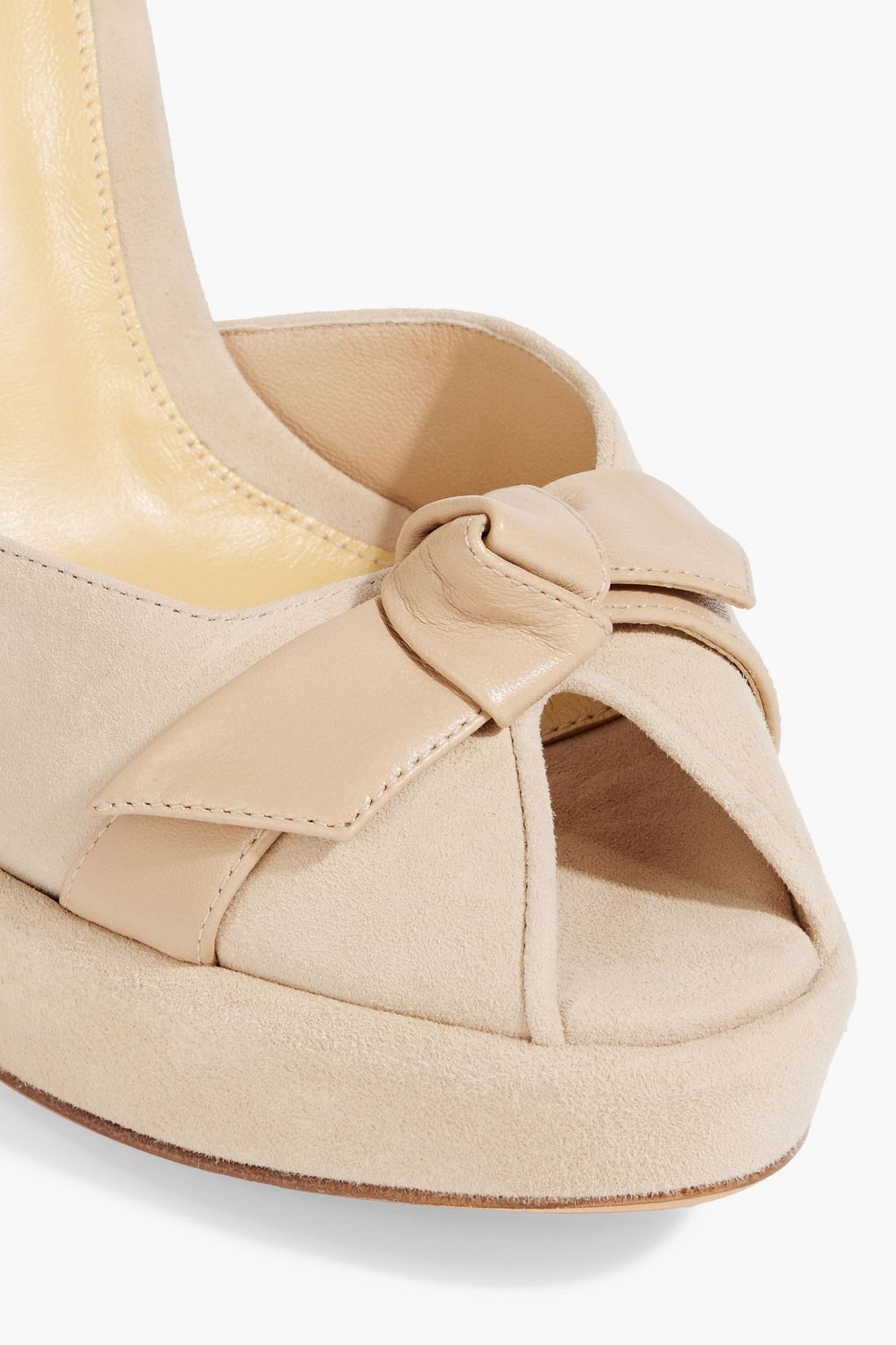 ALEXANDRE BIRMAN Peppita 120 スエード プラットフォームサンダル リボン付き