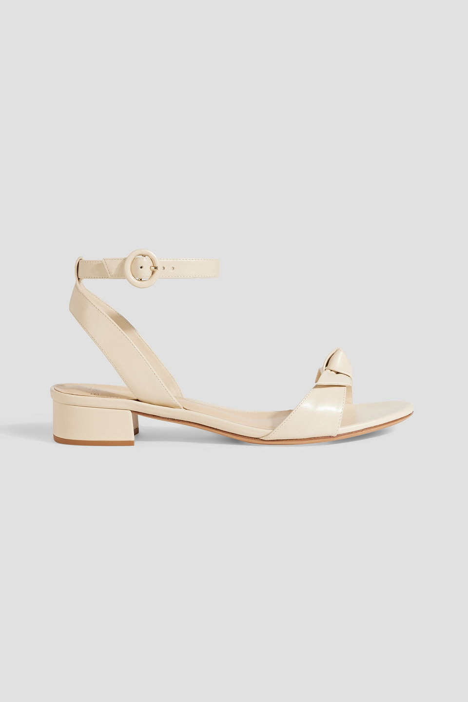 Alexandre Birman Clarita 35 Bow-detailed Suede Sandals In Cream