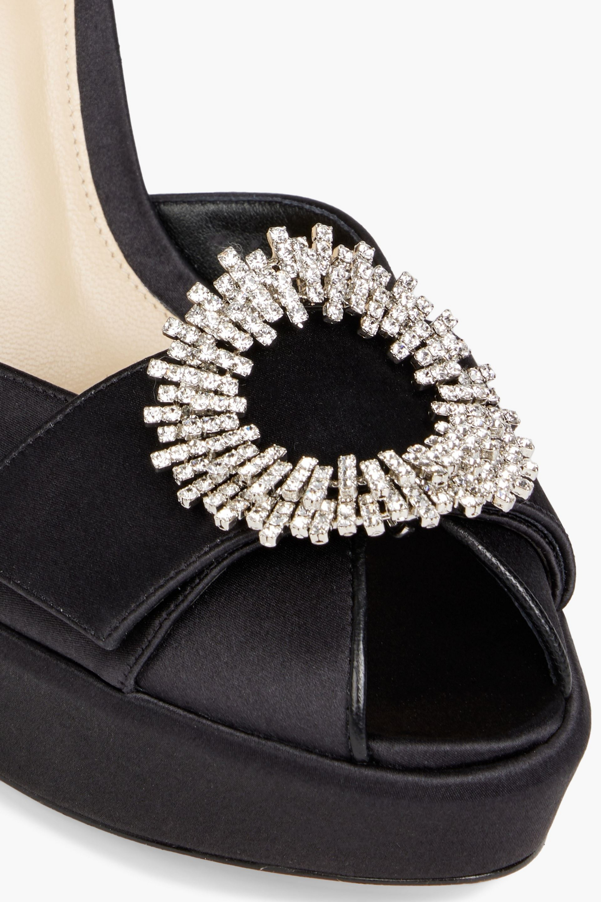 Alexandre Birman Madelina 120 crystal-embellished satin platform sandals