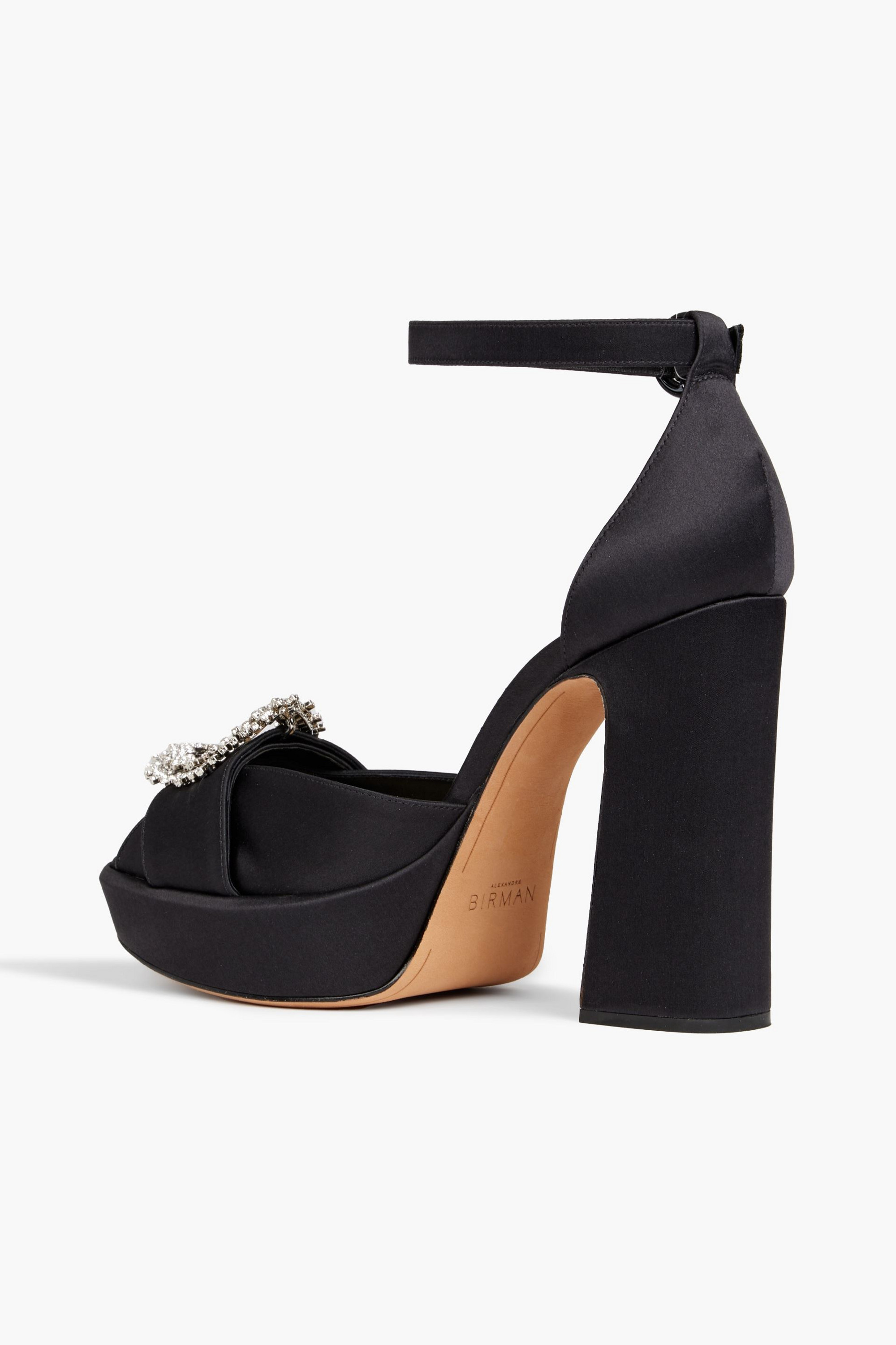 Alexandre Birman Madelina 120 crystal-embellished satin platform sandals