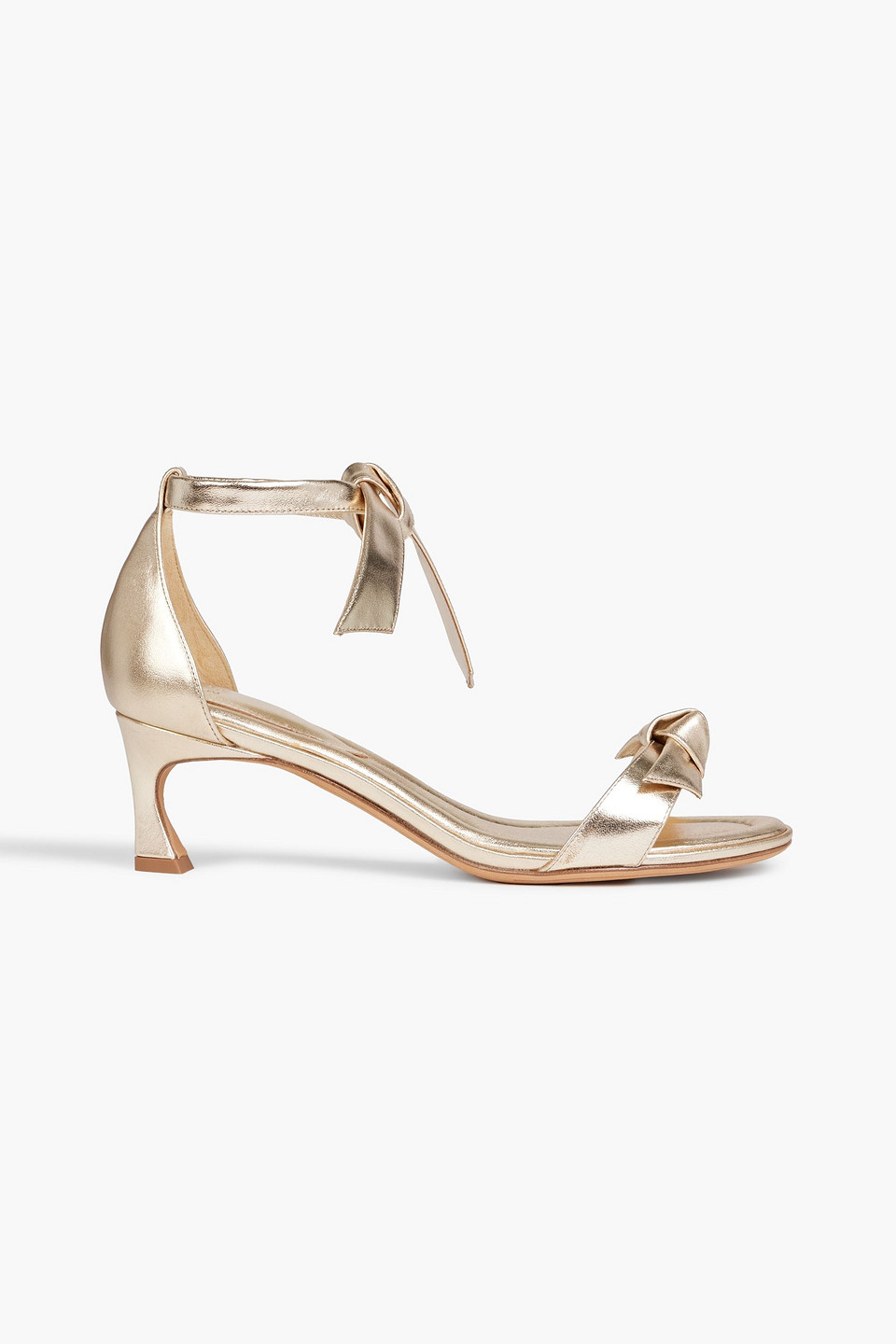 Alexandre Birman Clarita 50 Metallic Leather Sandals In Gold