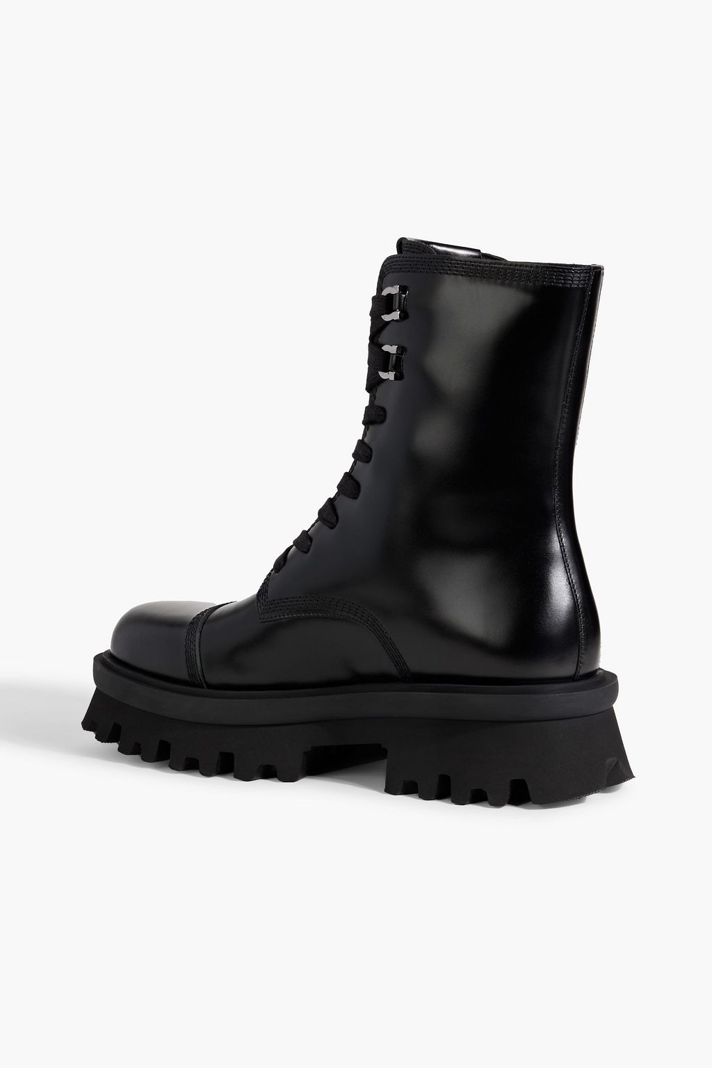 FERRAGAMO Kira leather combat boots