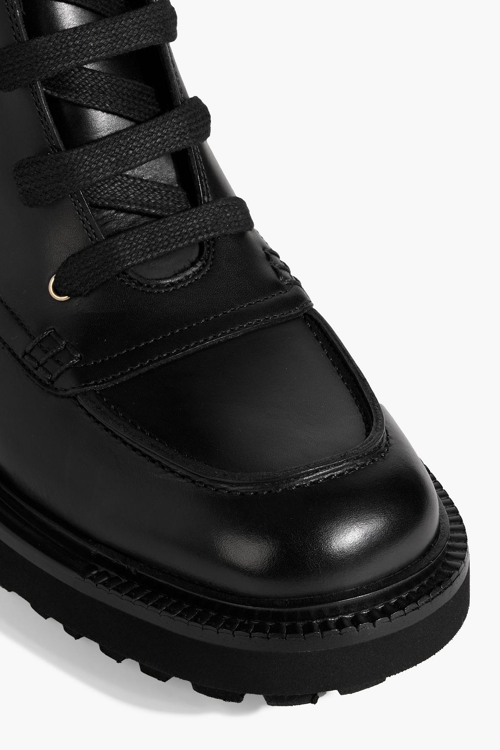 FERRAGAMO Orlando leather combat boots