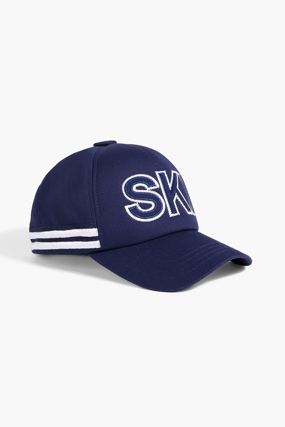 Perfect Moment - Embroidered cotton-twill baseball cap - Blue - ONESIZE