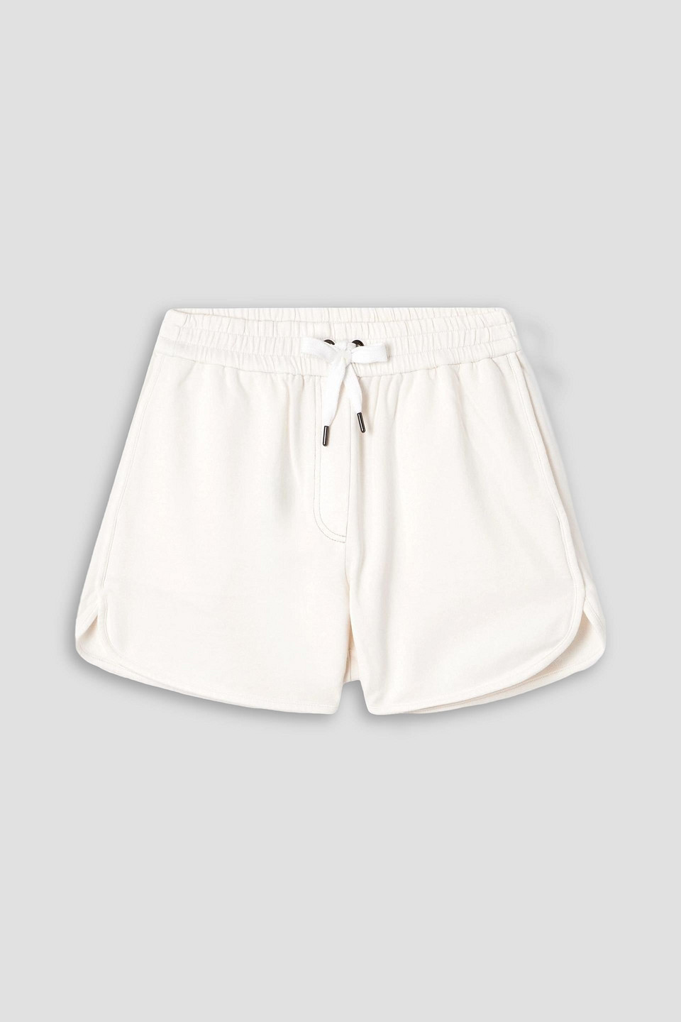brunello cucinelli - cotton-jersey shorts - white - xxs