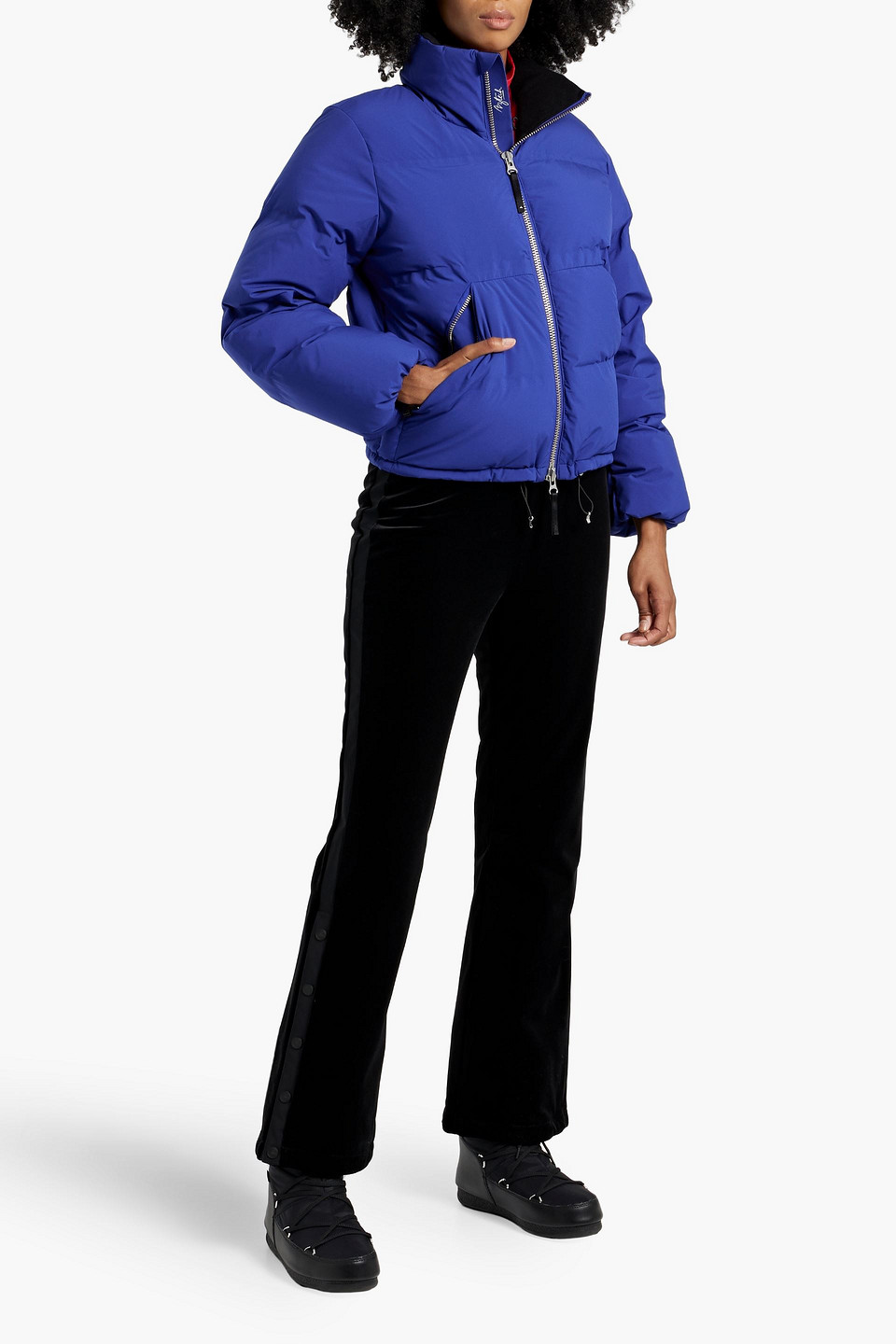 Aztech Mountain Panda Quilted Shell Down Jacket In Royal Blue