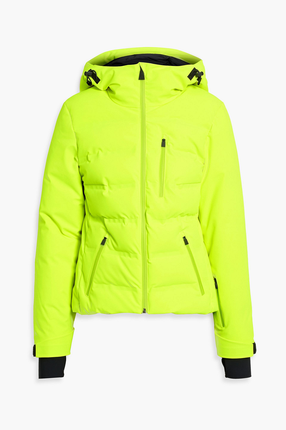 Aztech Mountain Nuke Quilted Hooded Down Ski Jacket In Bright Yellow
