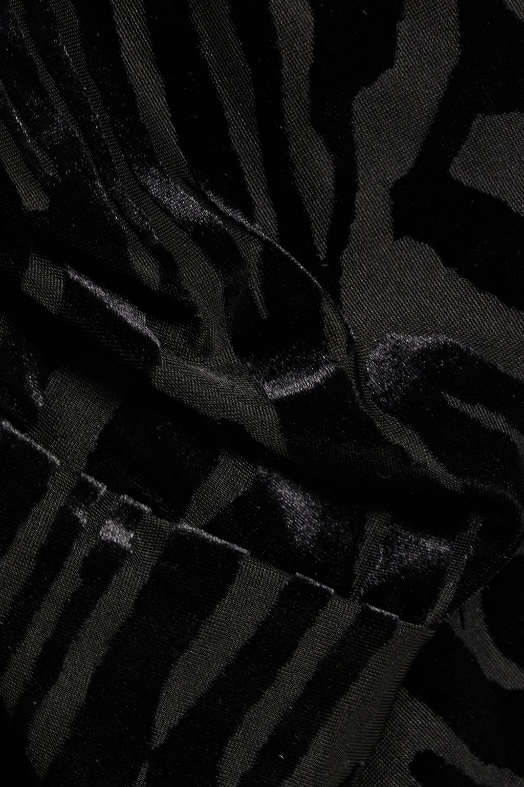 ALEX PERRY Pierce zebra-print devoré-velvet turtleneck mini dress