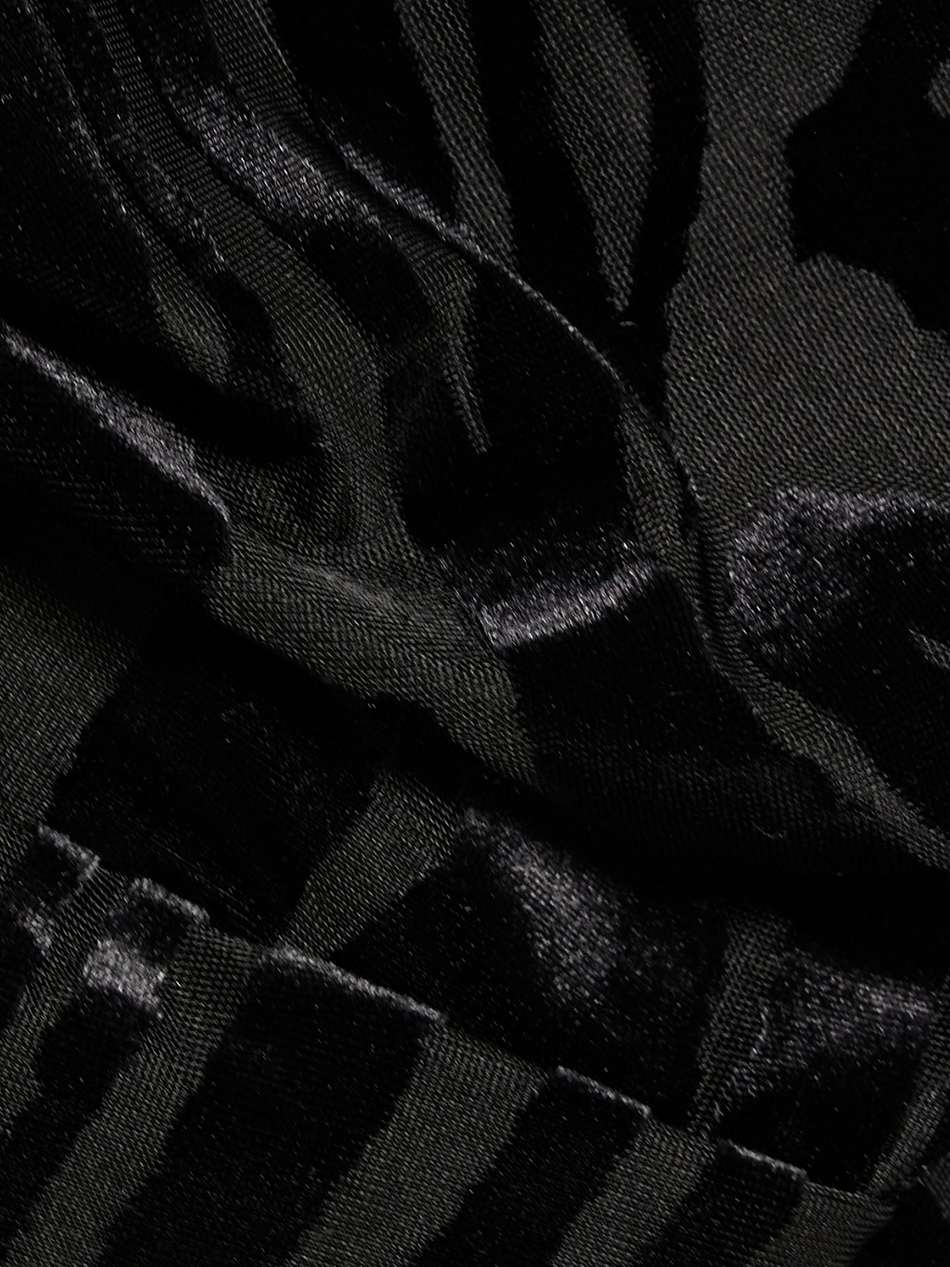 pierce zebra-print devoré-velvet turtleneck mini dress