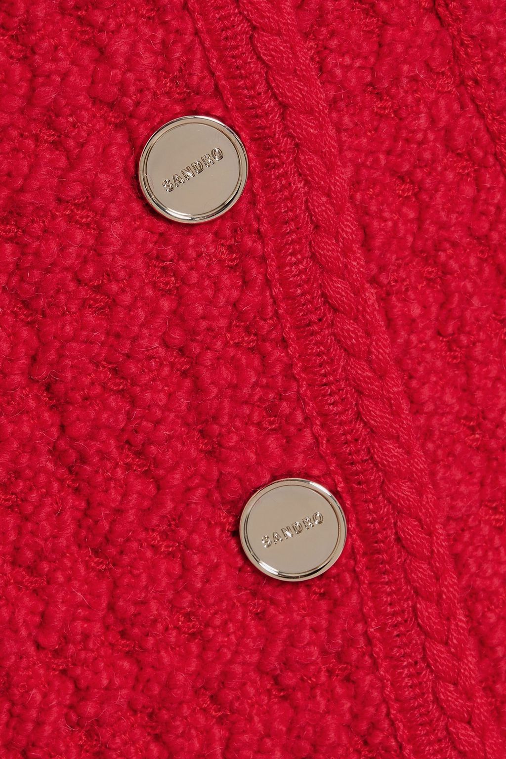 SANDRO Bouclé-knit mini skirt