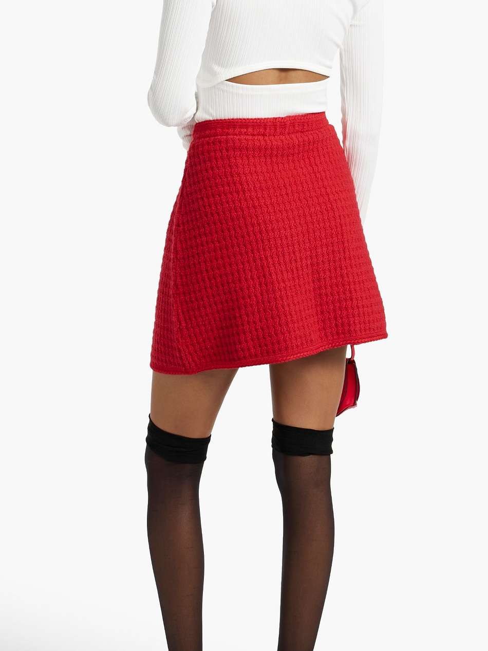 bouclé-knit mini skirt