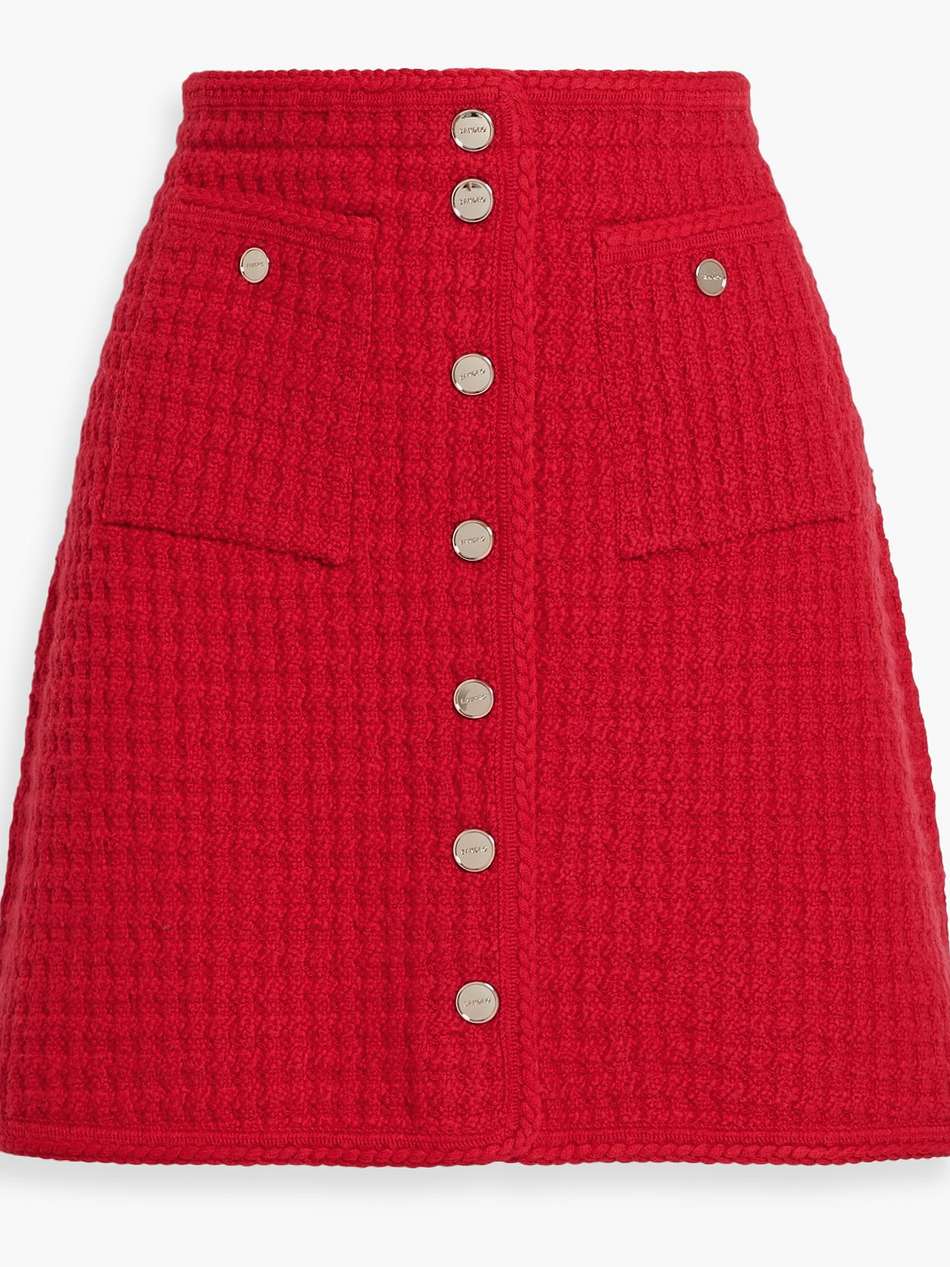 bouclé-knit mini skirt