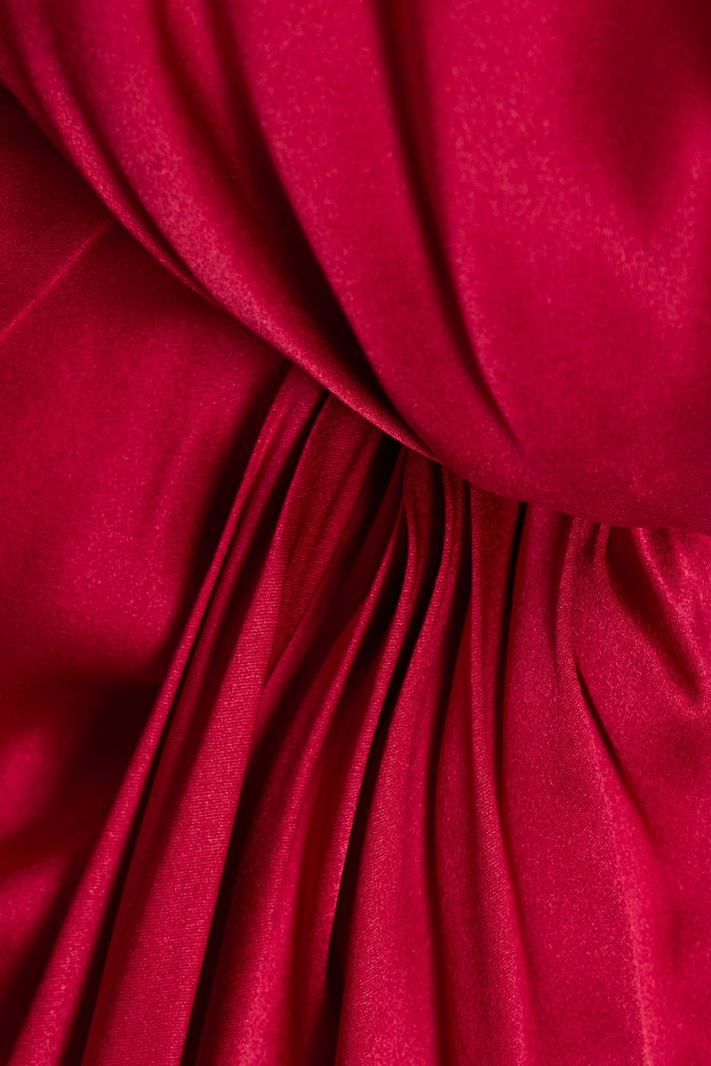 MICHELLE MASON One-shoulder twisted silk-satin gown