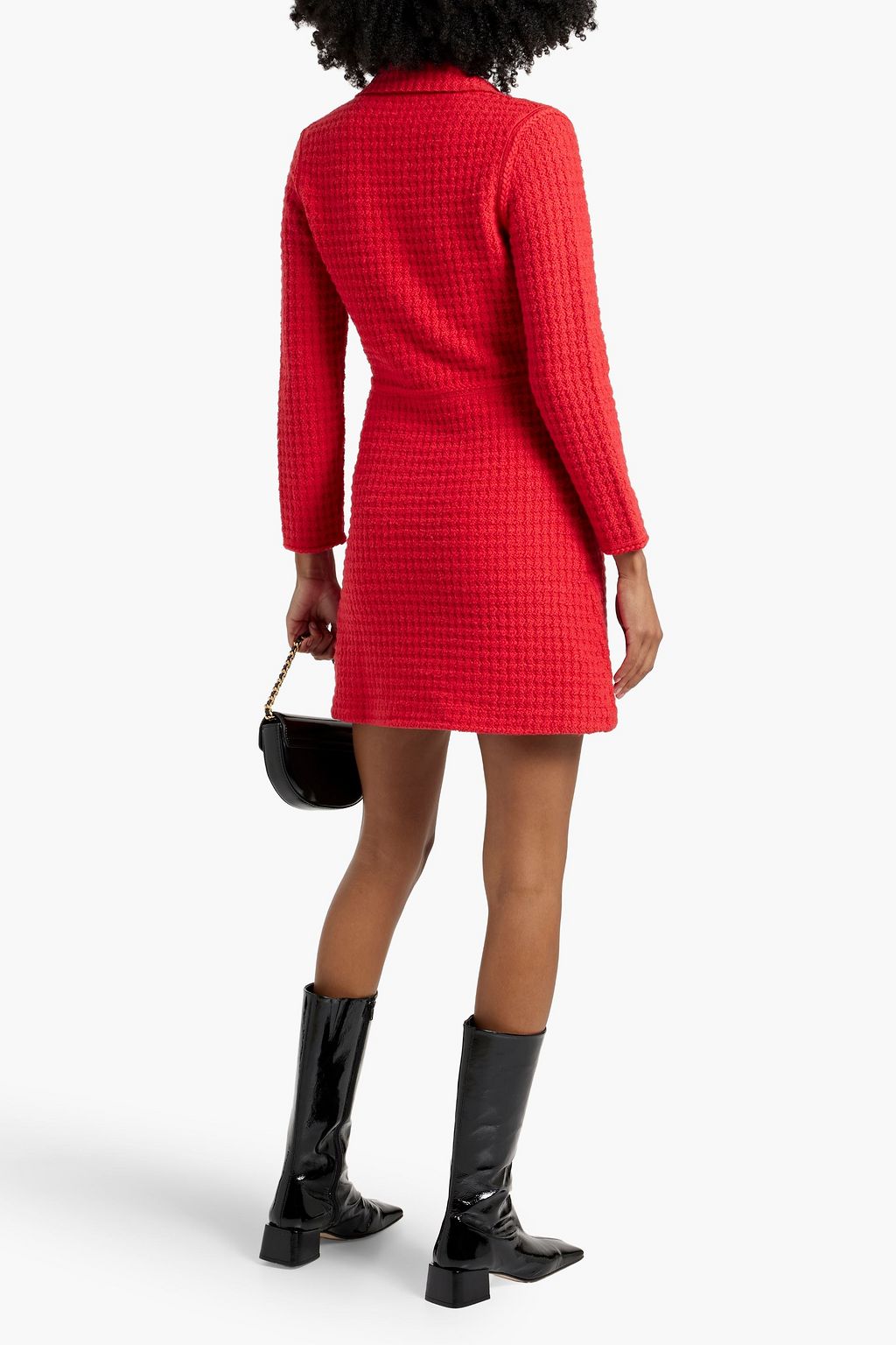 SANDRO Bouclé-knit mini dress