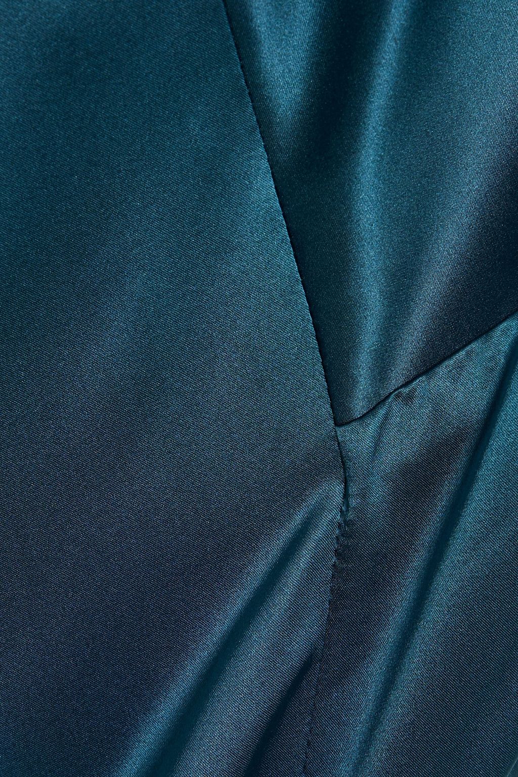 MICHELLE MASON Strap-detailed silk-satin maxi dress