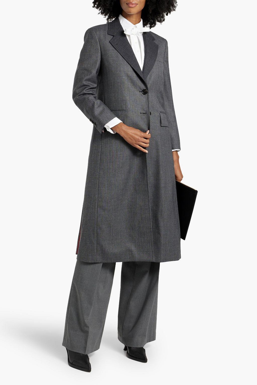THOM BROWNE Wool graine de poudre coat