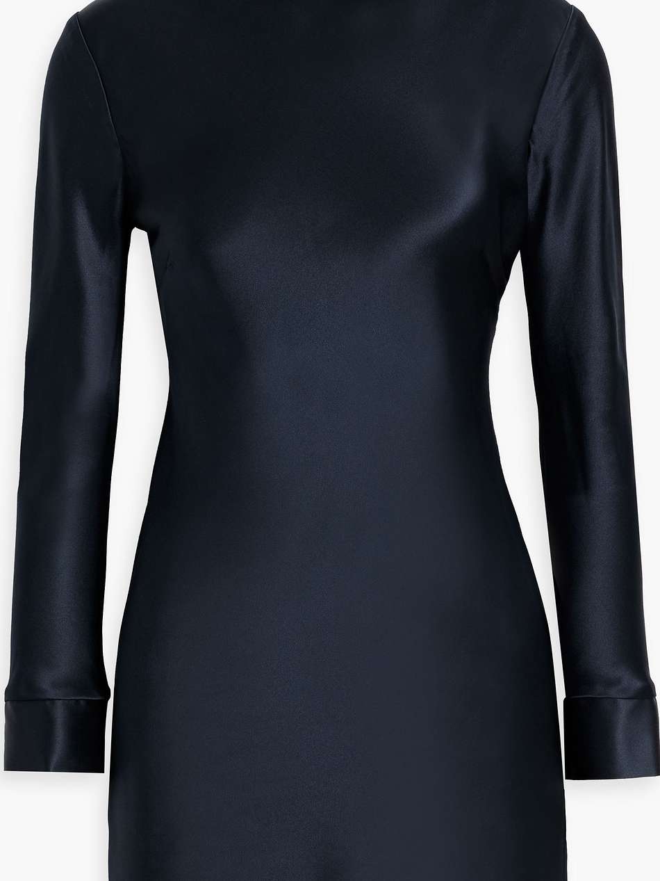 open-back silk-satin mini dress