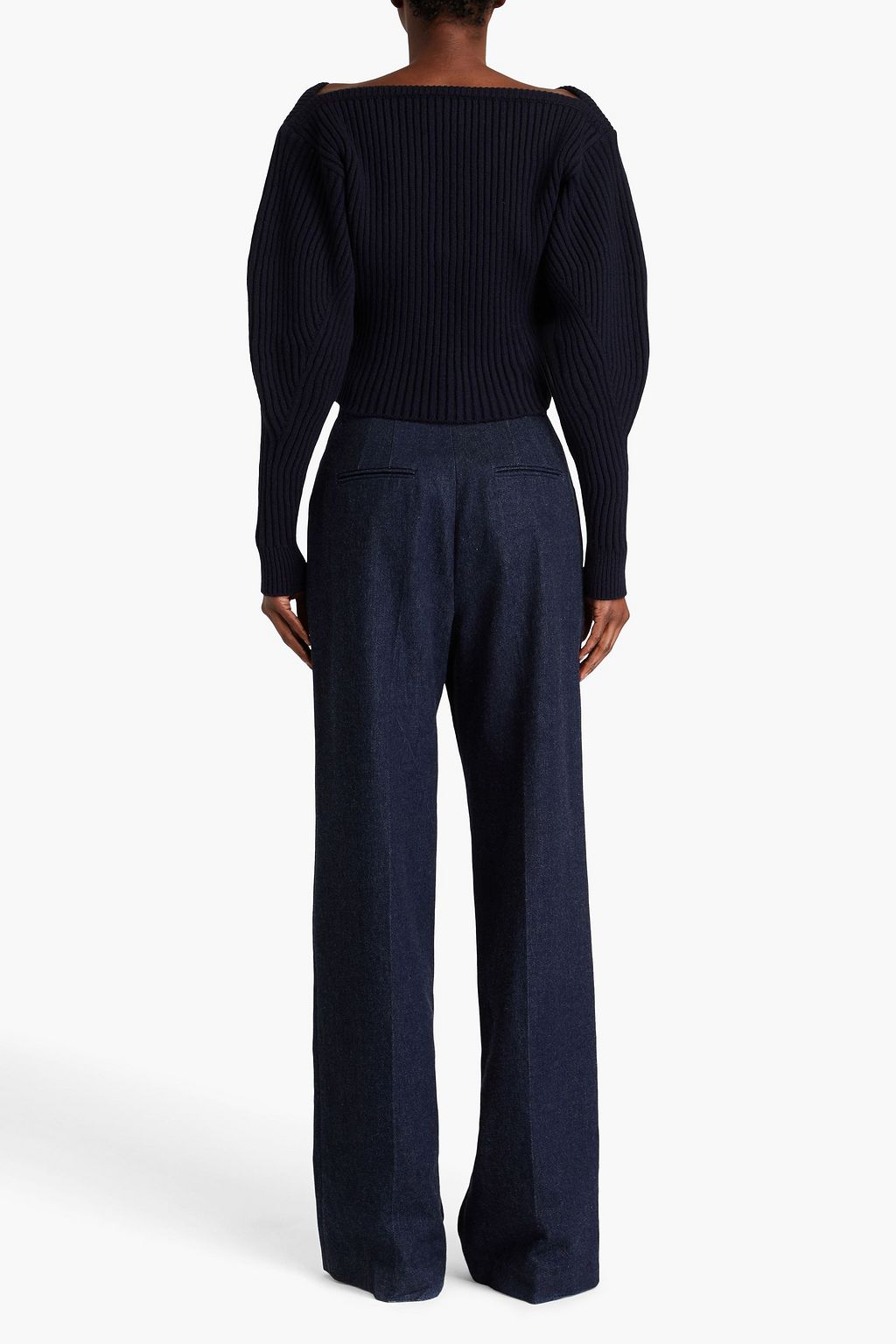 ALAÏA Ribbed wool-blend sweater