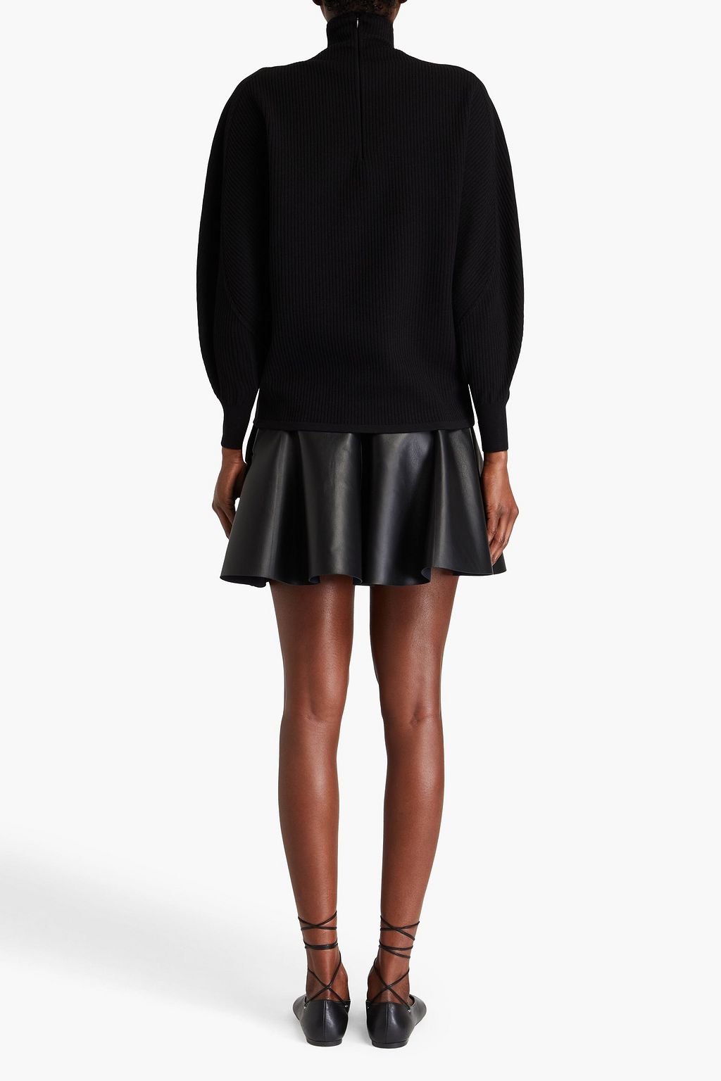 ALAÏA Ribbed wool-blend turtleneck sweater