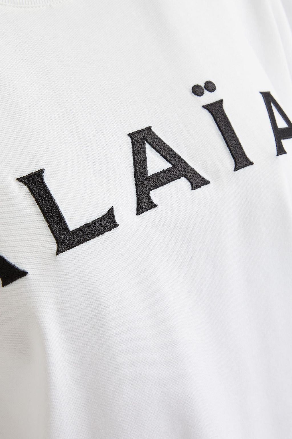 ALAÏA Embroidered cotton-jersey T-shirt
