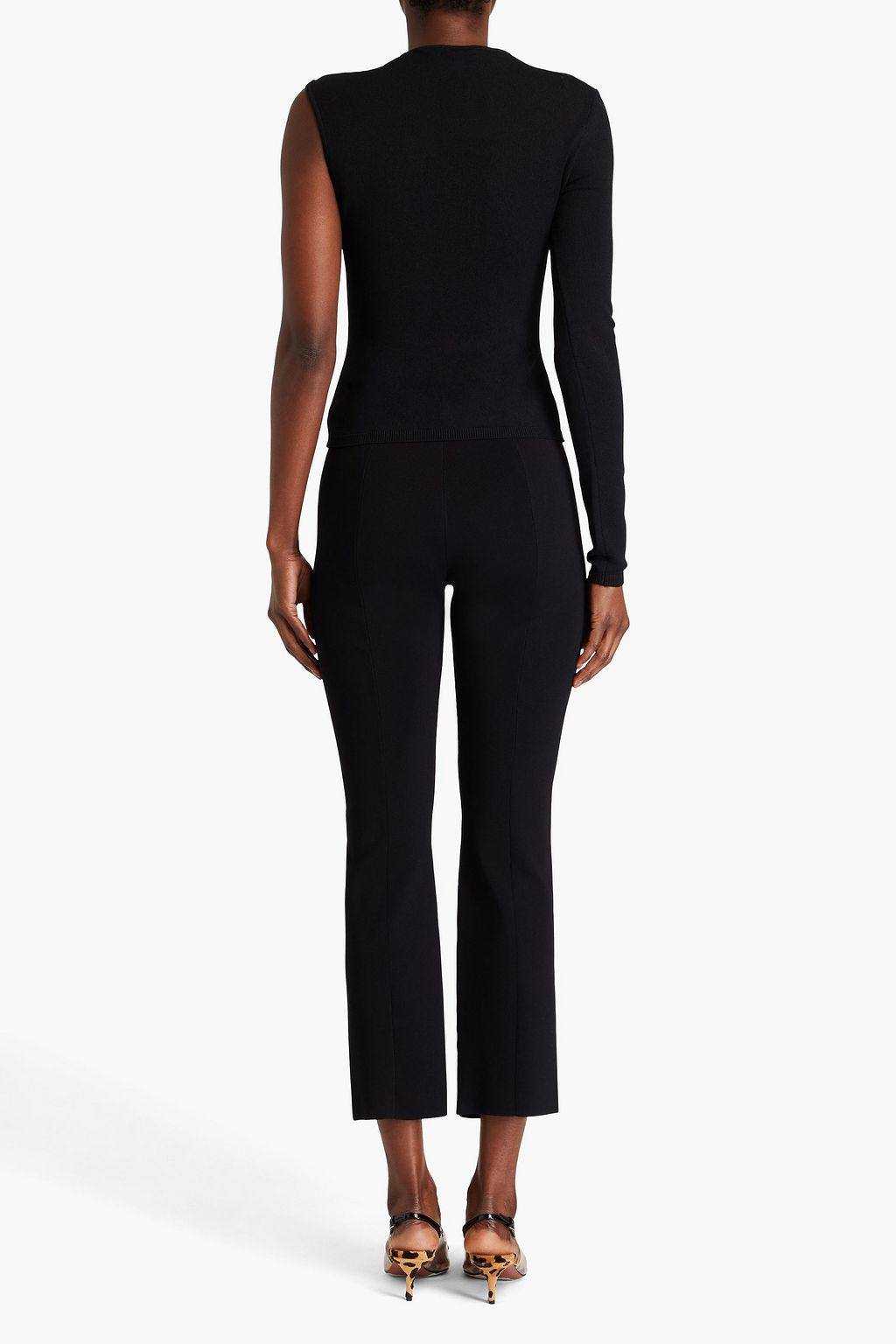ALAÏA One-sleeve embellished knitted top