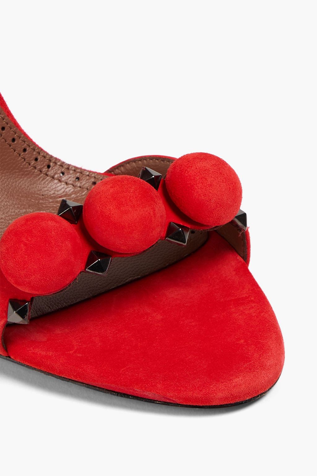 ALAÏA La Bombe 110 studded suede sandals