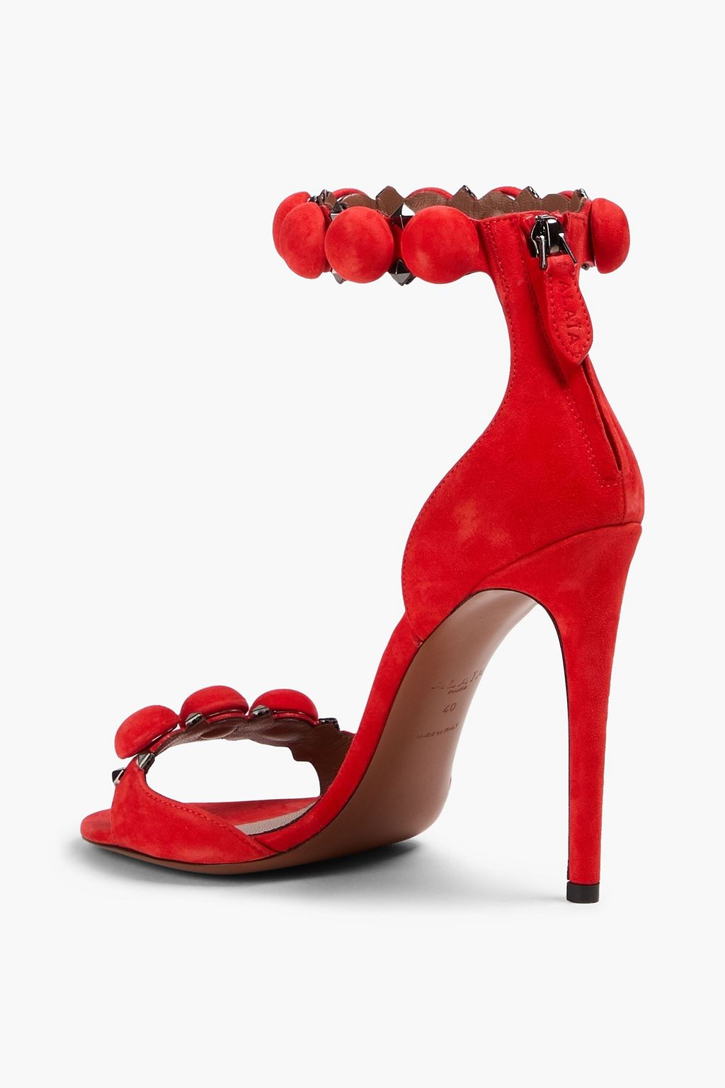 ALAÏA La Bombe 110 studded suede sandals