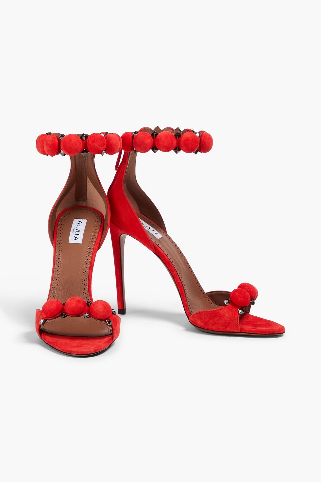 ALAÏA La Bombe 110 studded suede sandals