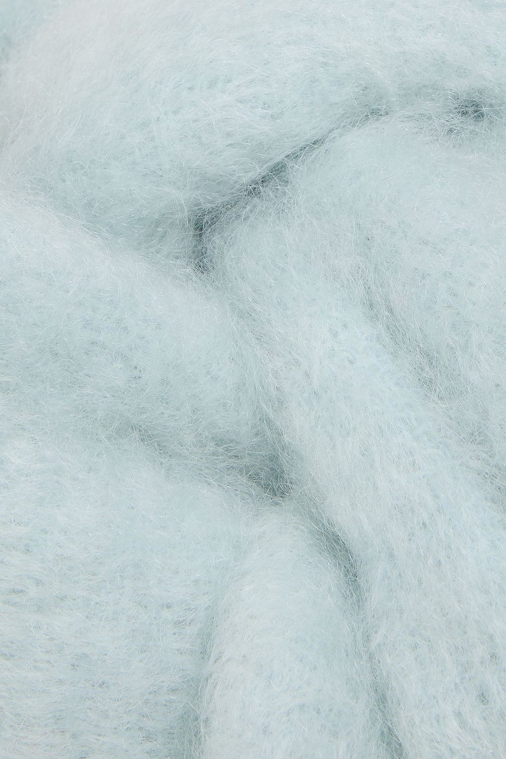 JIL SANDER Fringed brushed mohair-blend scarf
