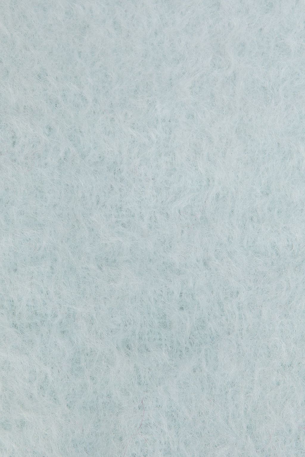 JIL SANDER Fringed brushed mohair-blend scarf