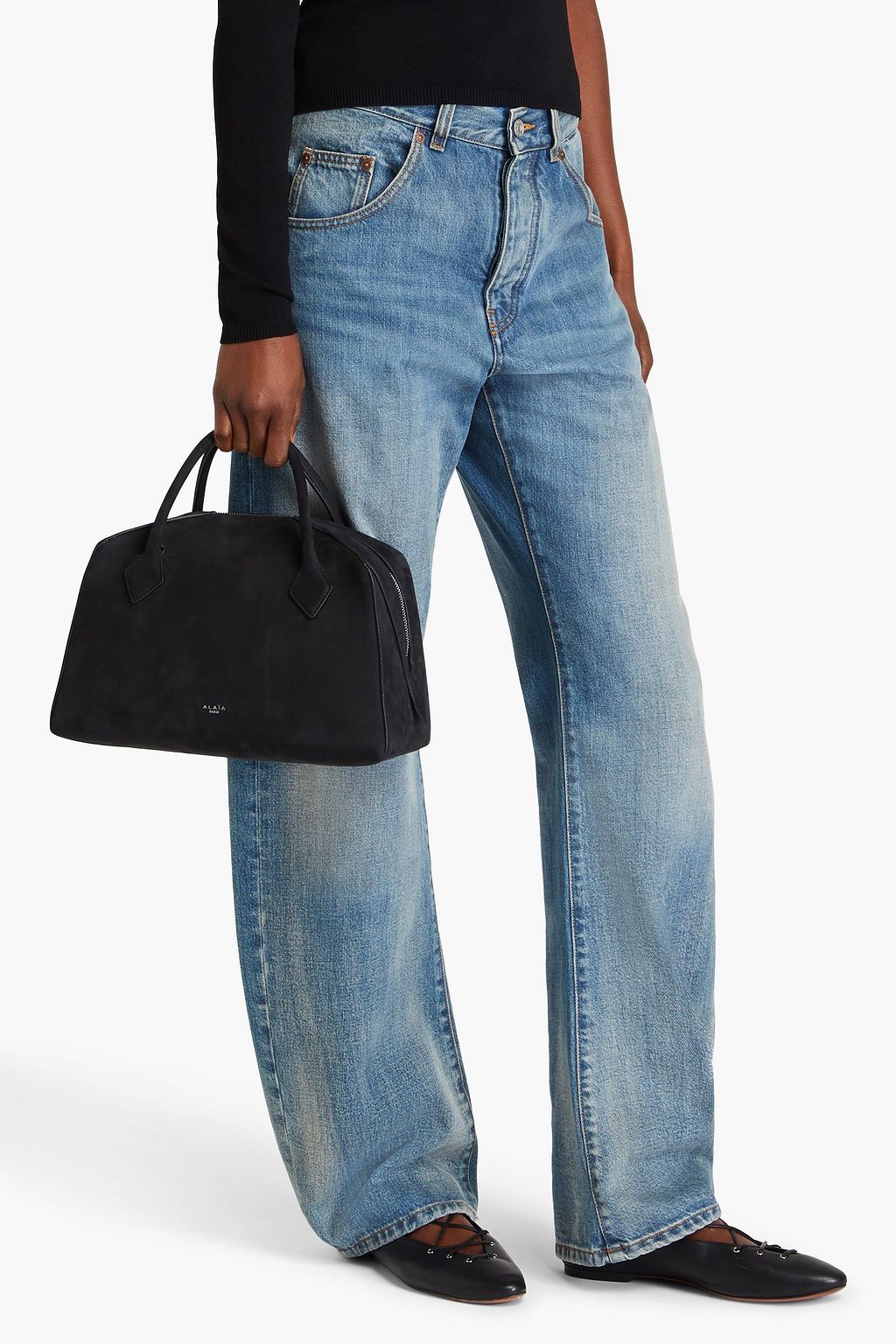 ALAÏA Le Losange nubuck tote