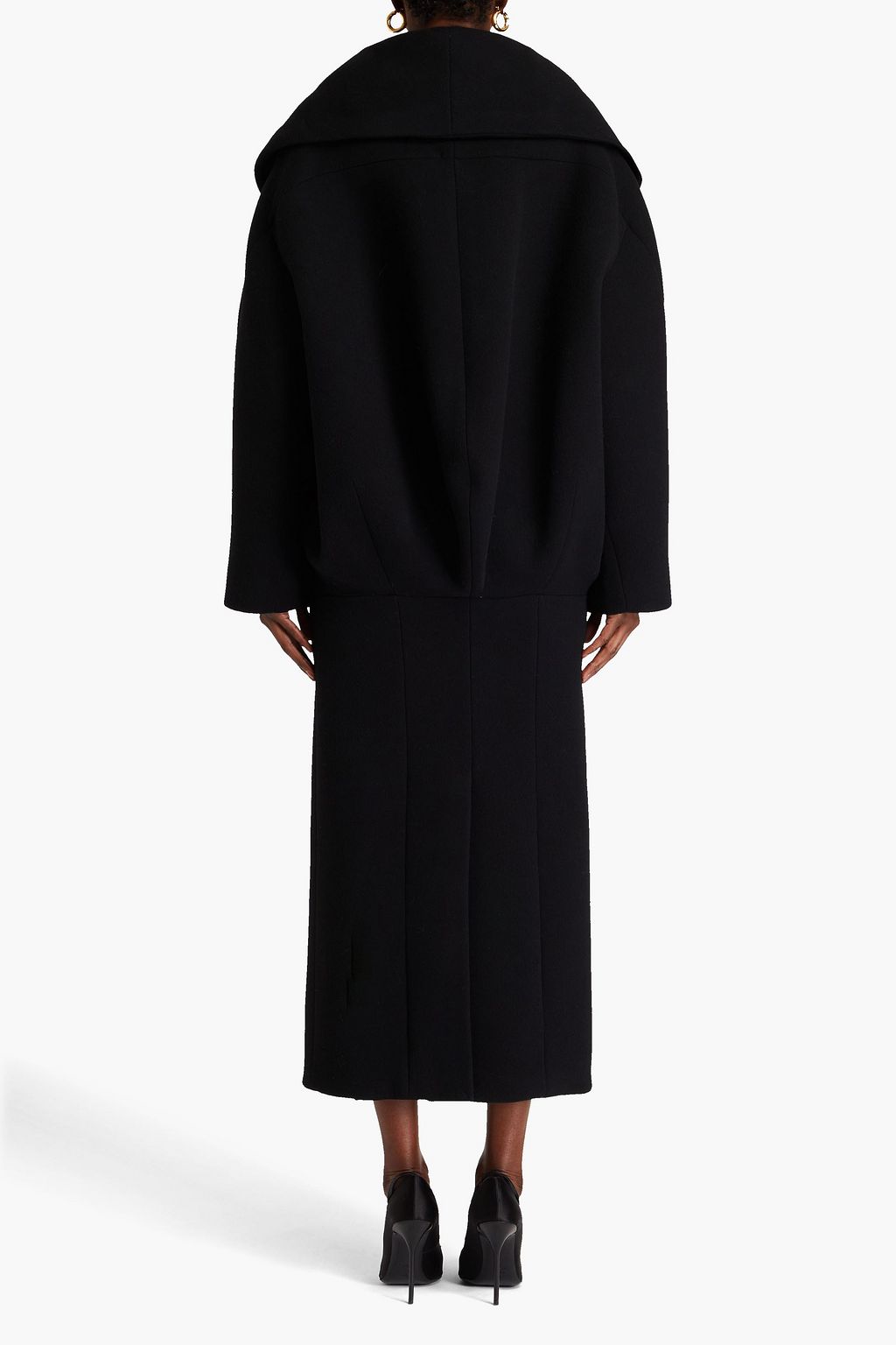 ALAÏA Cocoon doppelreihiger Mantel aus Wollfilz