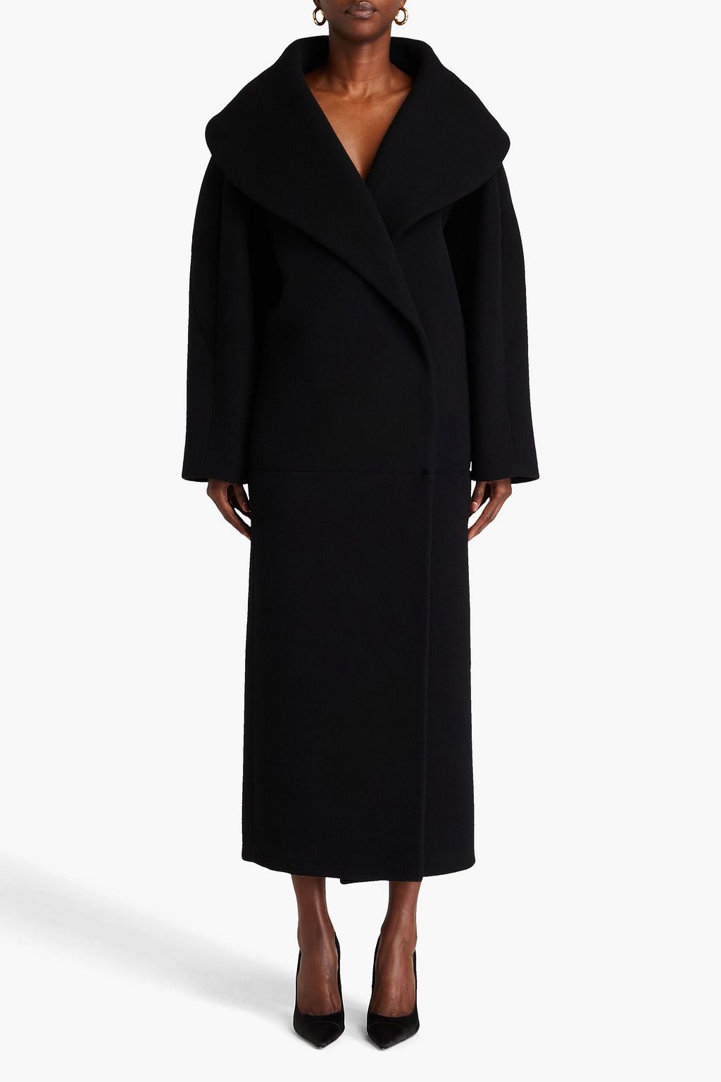 ALAÏA Cocoon doppelreihiger Mantel aus Wollfilz