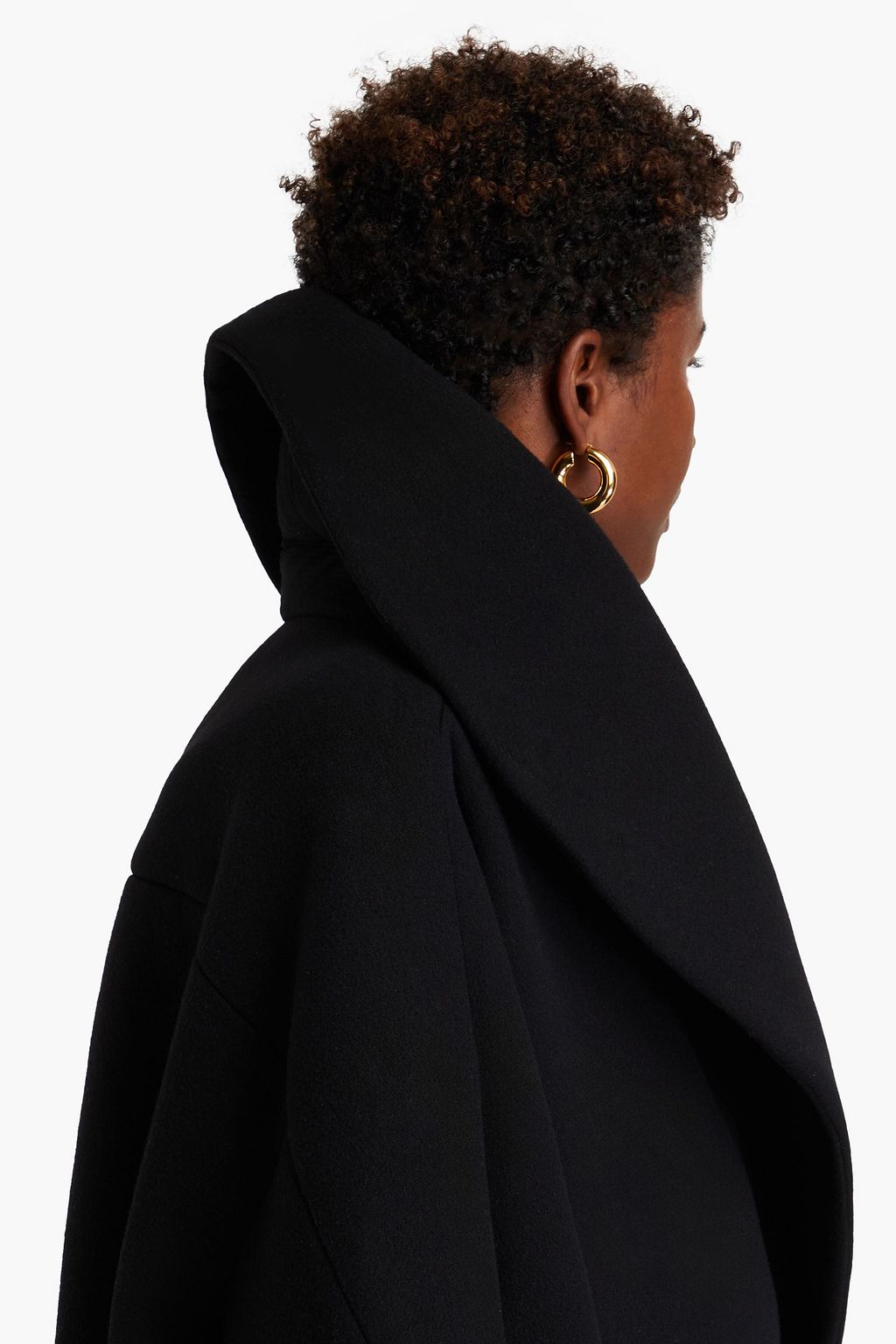 ALAÏA Cocoon doppelreihiger Mantel aus Wollfilz