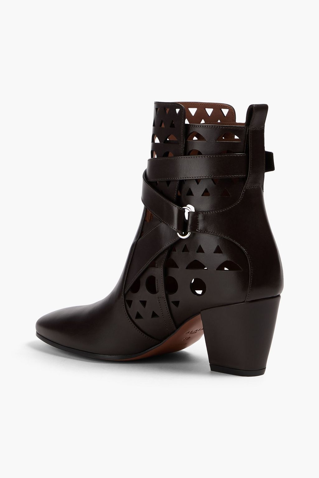 ALAÏA Ziggy laser-cut leather ankle boots