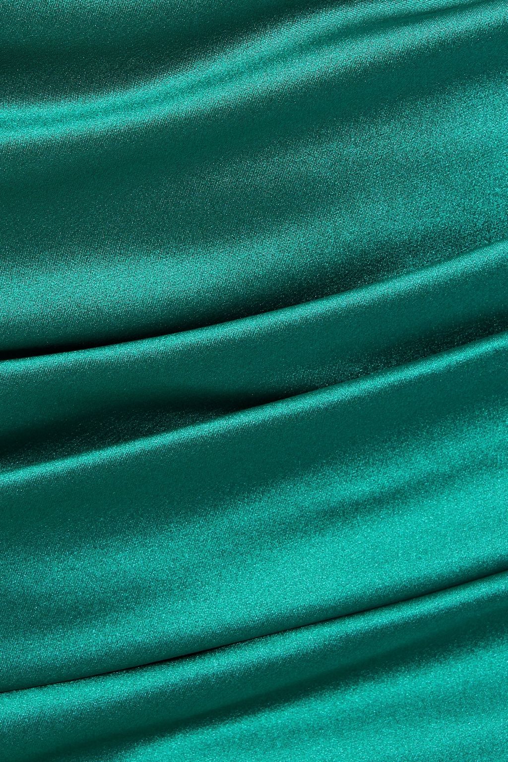 MICHELLE MASON Ruched silk-charmeuse mini skirt