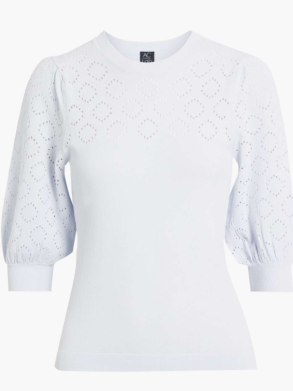 pointelle-knit top