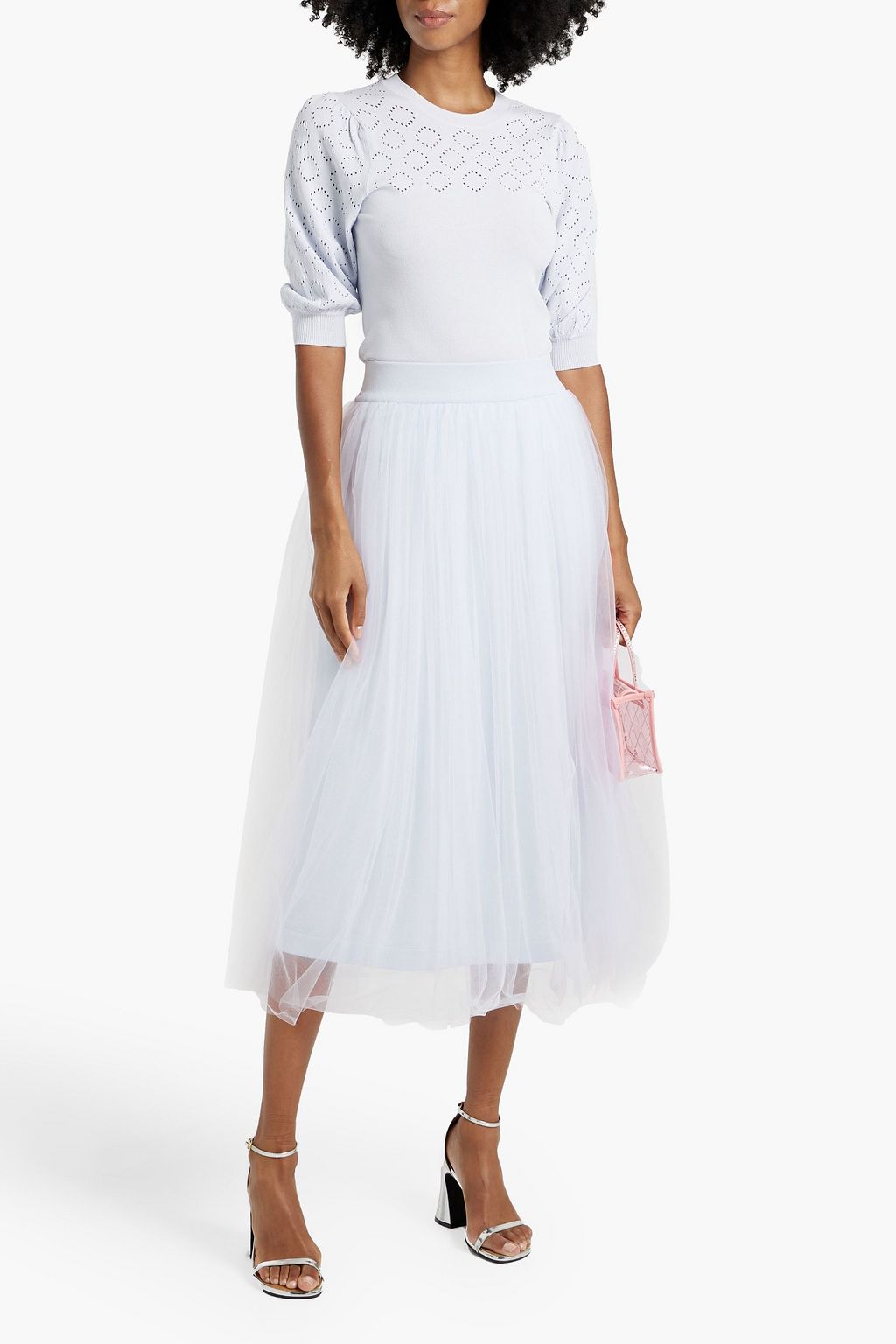 COTTON BY AUTUMN CASHMERE Tulle midi skirt