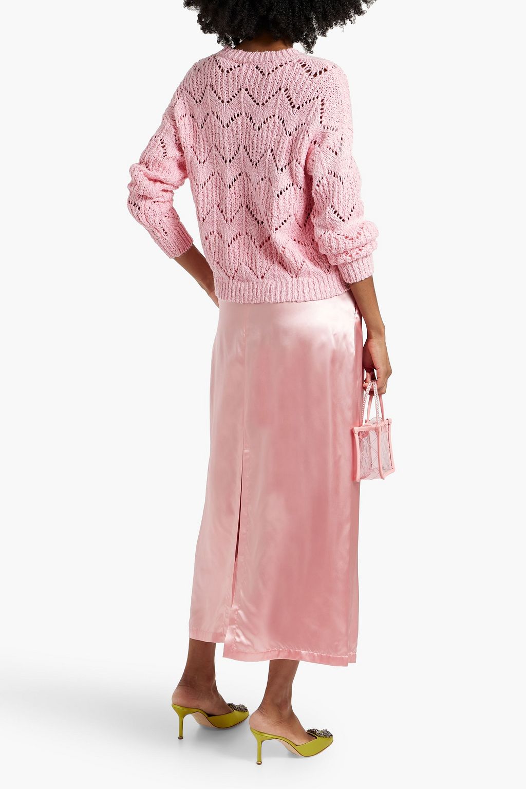 COTTON BY AUTUMN CASHMERE Open-knit cotton sweater