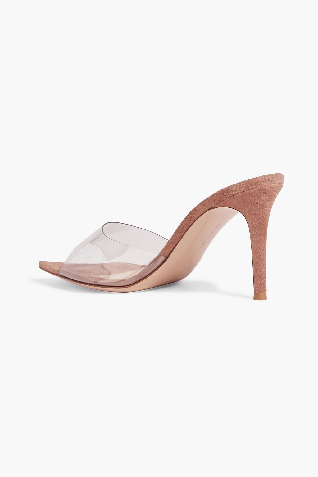 GIANVITO ROSSI Elle 85 TPU and suede mules