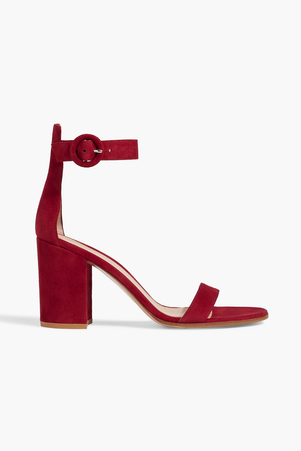 Gianvito Rossi Versilia 85 Suede Sandals In Crimson