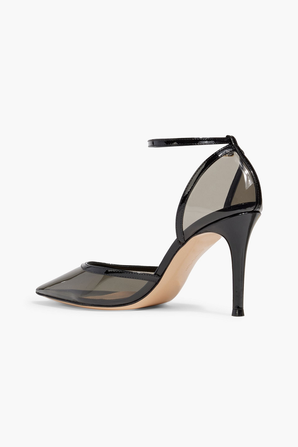 Gianvito Rossi Sabin Tpu And Patent-leather Pumps In Black