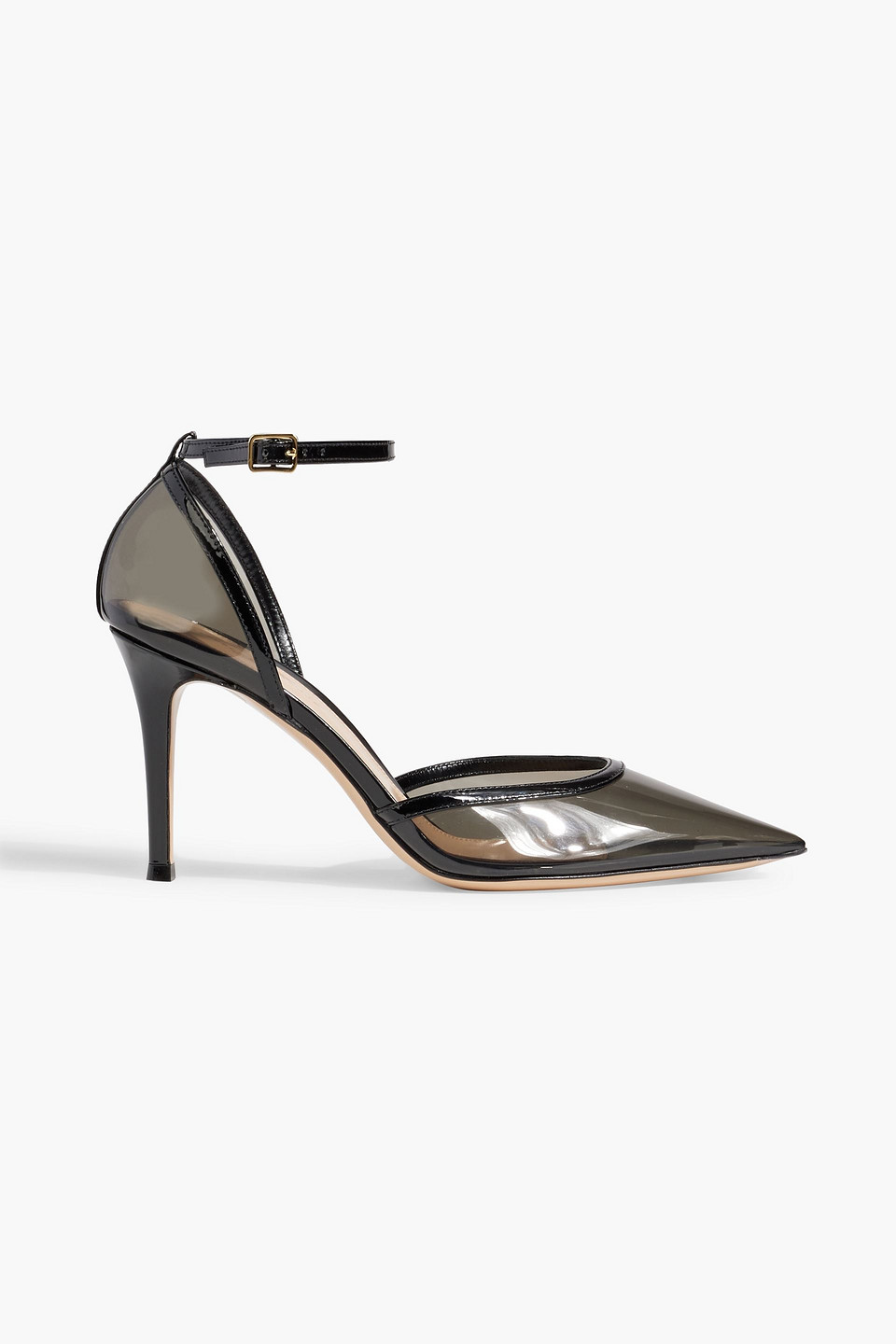 Gianvito Rossi Sabin Tpu And Patent-leather Pumps In Black