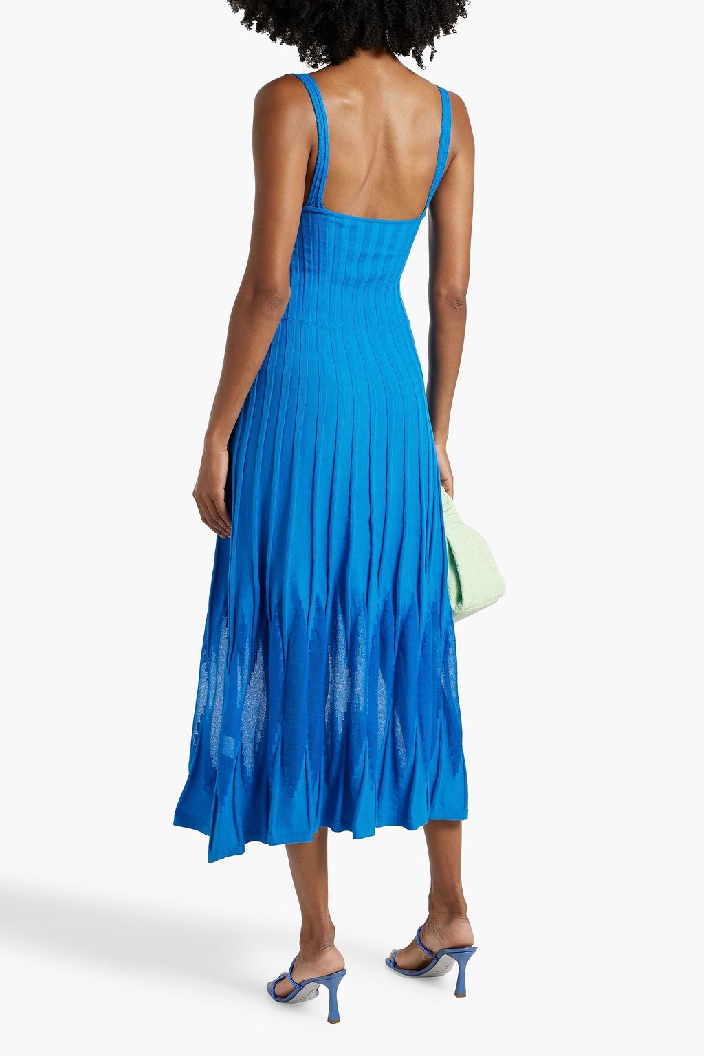 AUTUMN CASHMERE Ribbed cotton midi dress