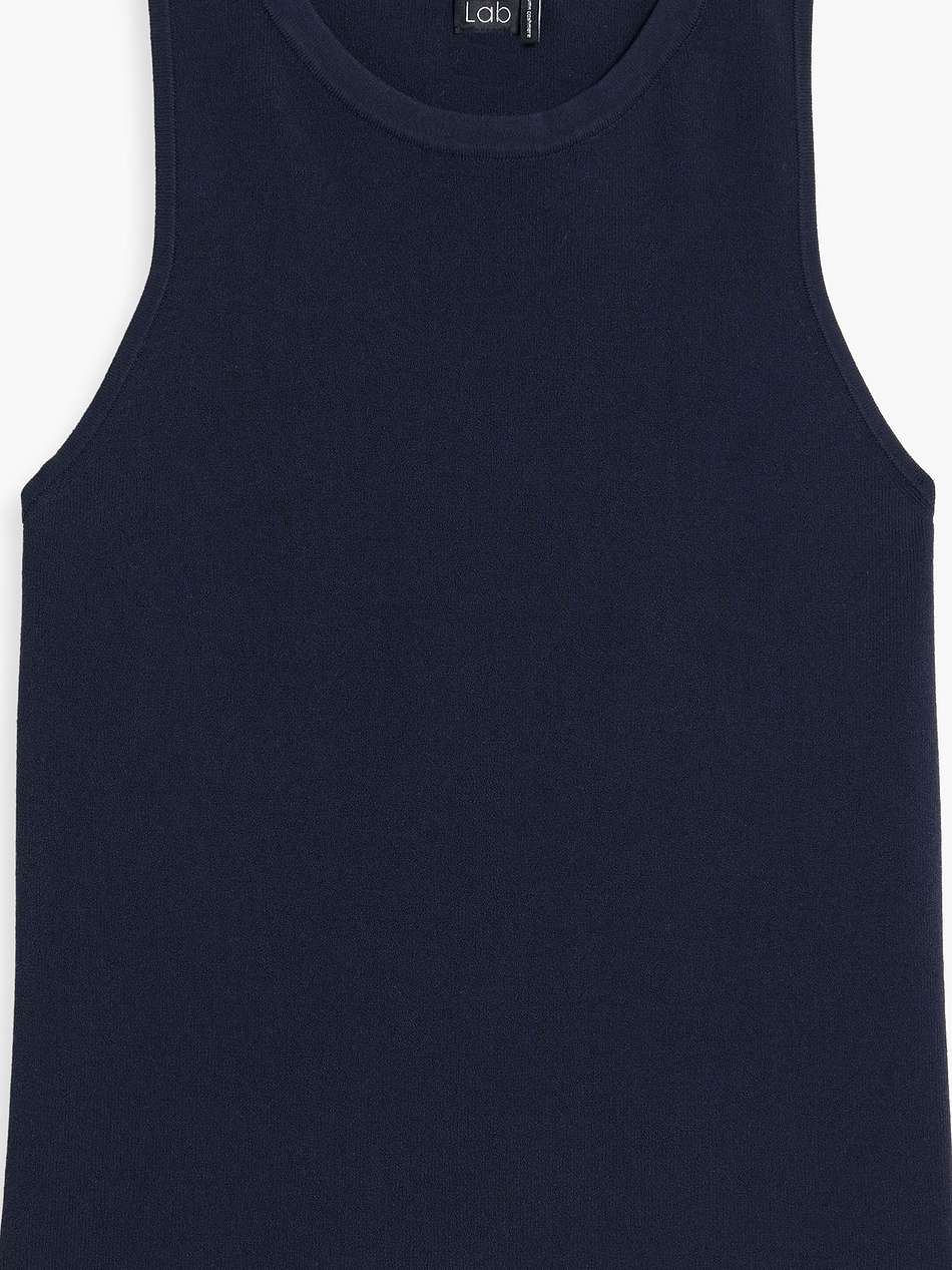 open-back stretch-knit top
