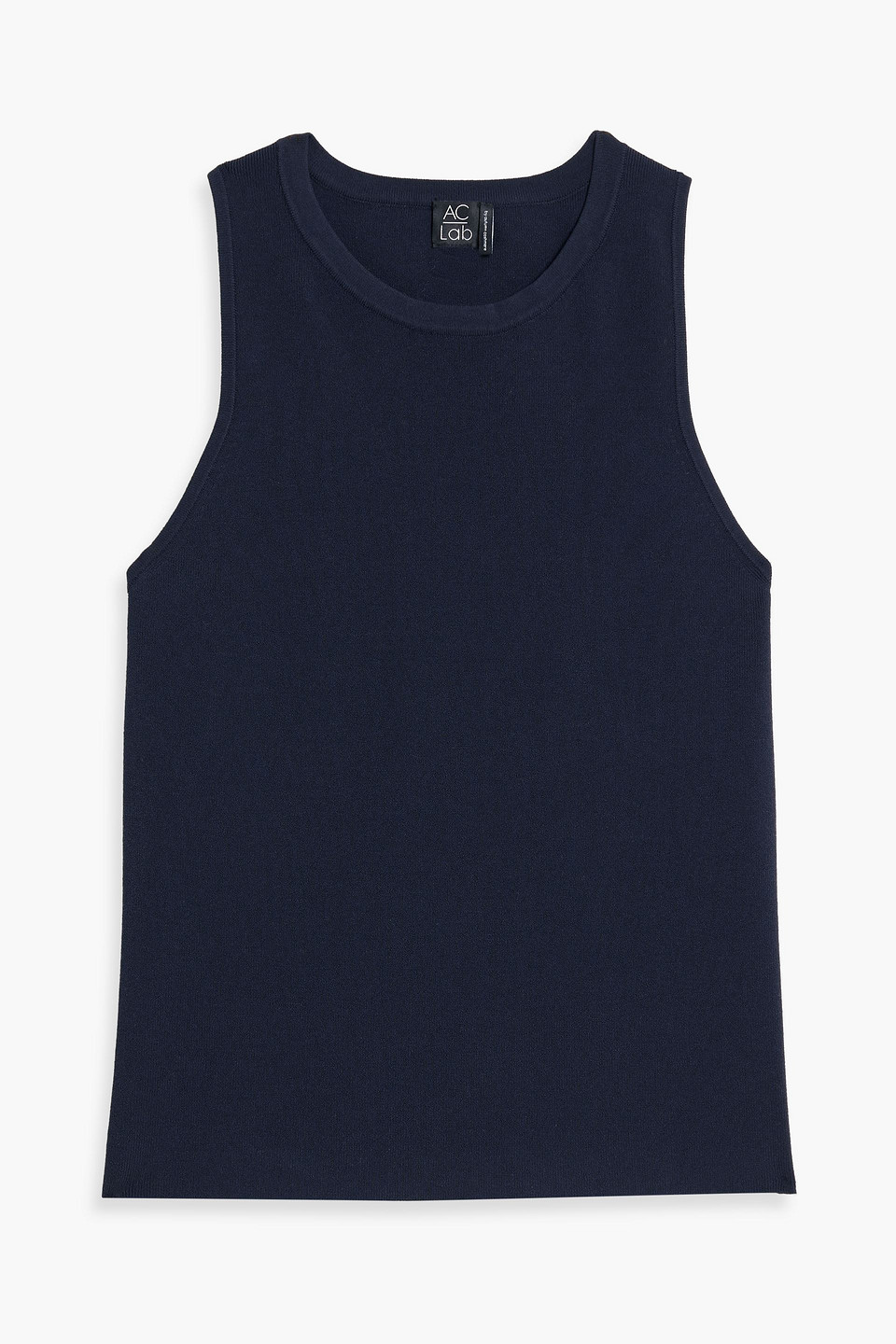 Open-back stretch-knit top
