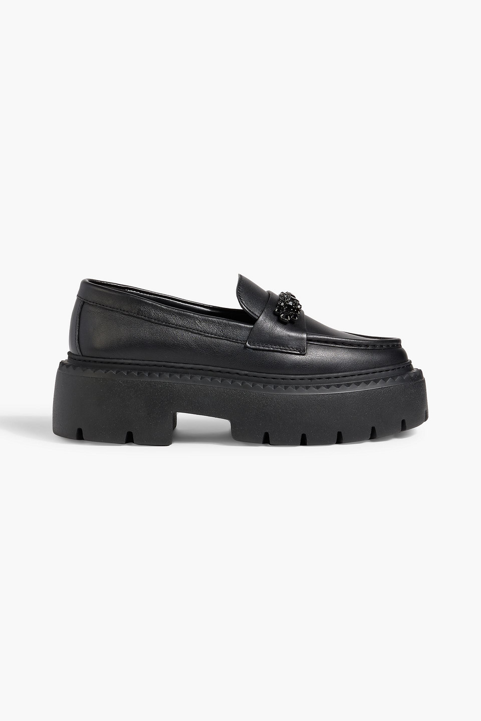 新品 JIMMY CHOO BRYER FLAT Jimmy Choo Bryer Flat Loafers In Black Leather | ModeSens