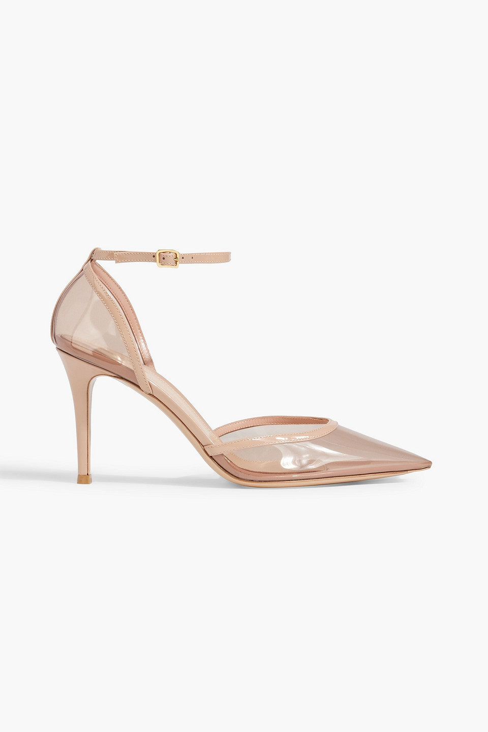 Gianvito Rossi Sabin Tpu And Patent-leather Pumps In Blush