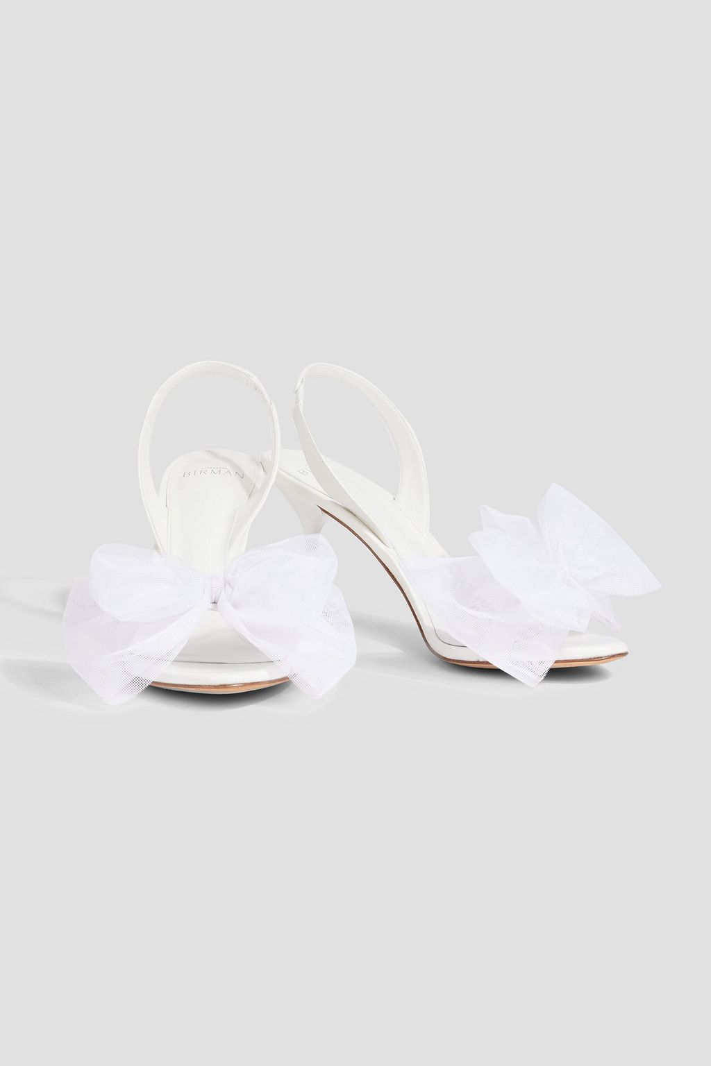 ALEXANDRE BIRMAN Isabelle 65 bow-detailed leather slingback sandals