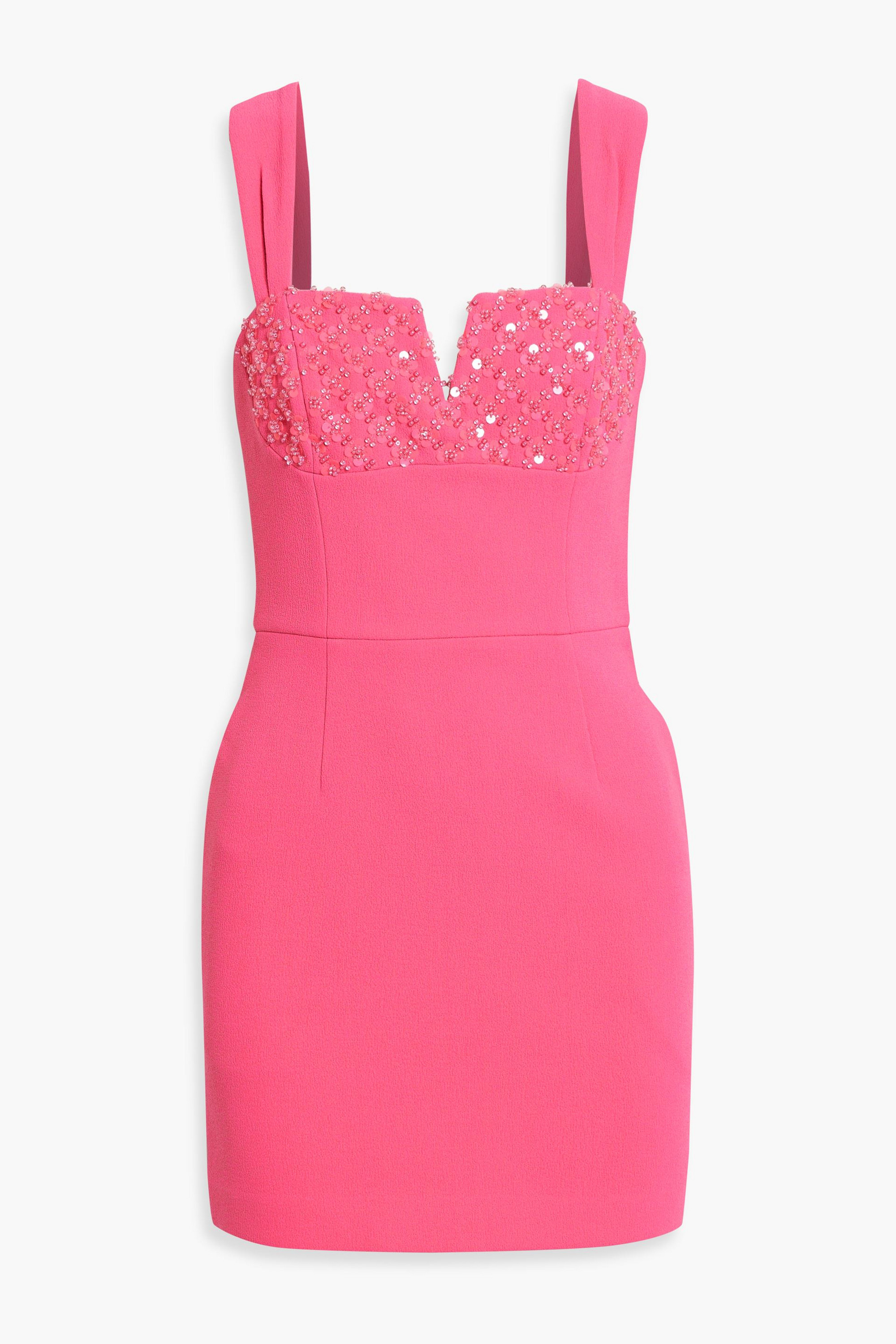 Rebecca Vallance Embellished crepe mini dress